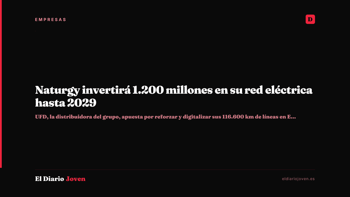 Naturgy invertirá 1.200 millones en su red eléctrica hasta 2029