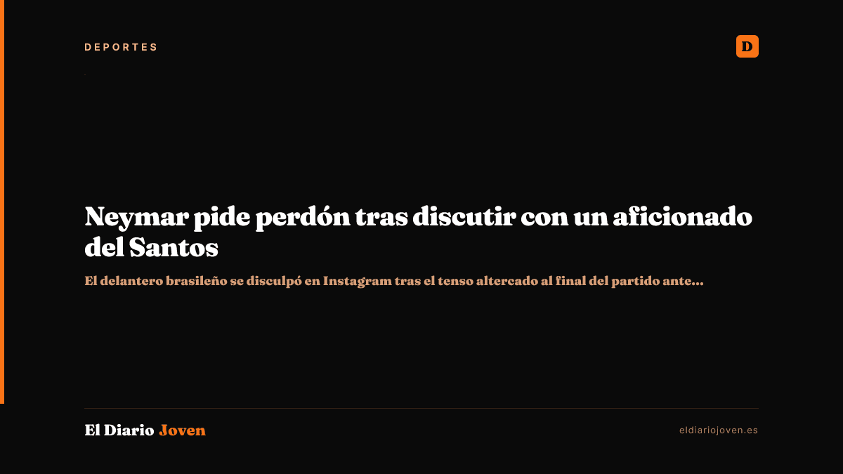 Neymar pide perdón tras discutir con un aficionado del Santos