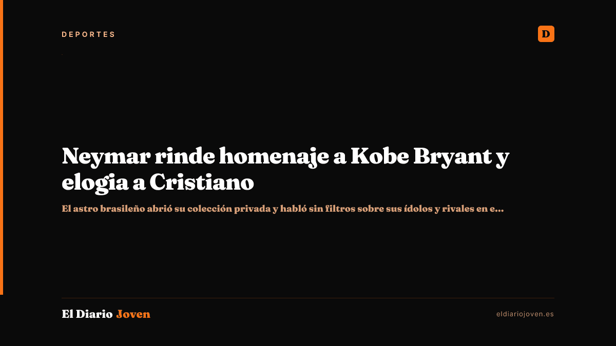 Neymar rinde homenaje a Kobe Bryant y elogia a Cristiano