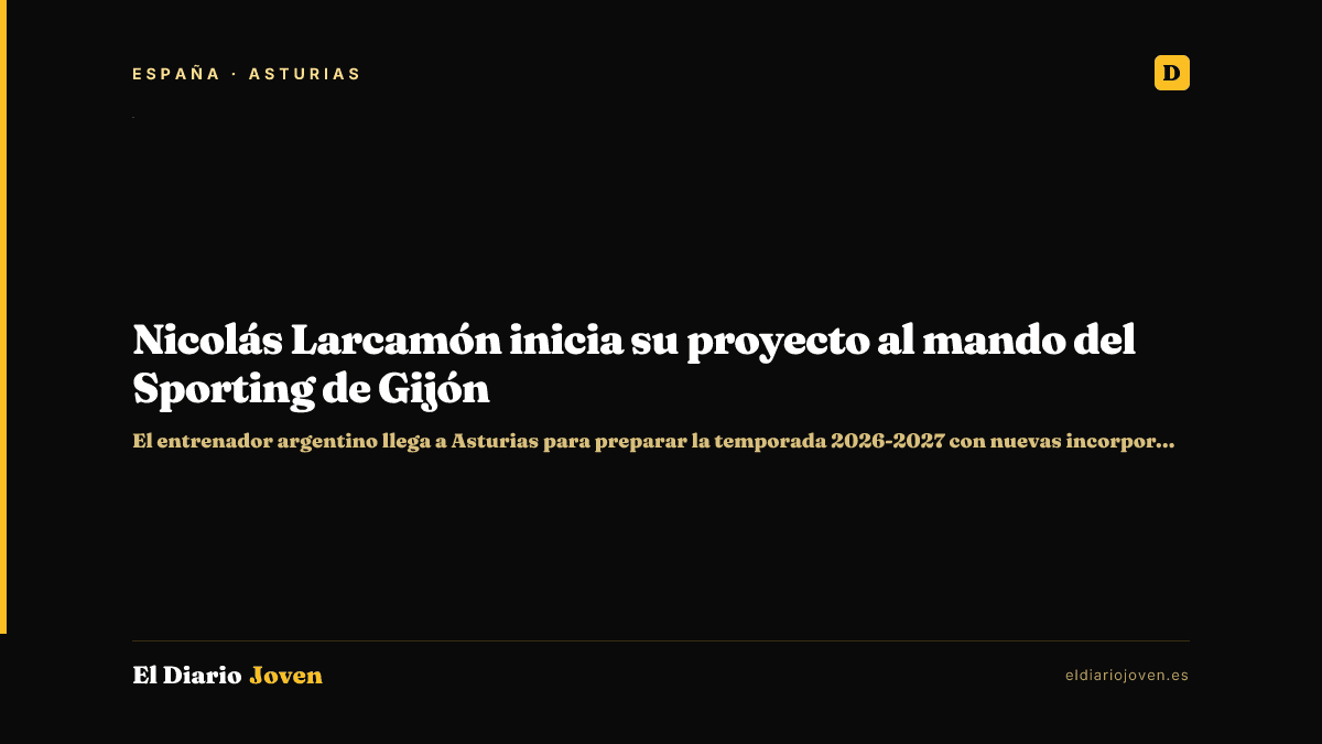 Nicolás Larcamón inicia su proyecto al mando del Sporting de Gijón