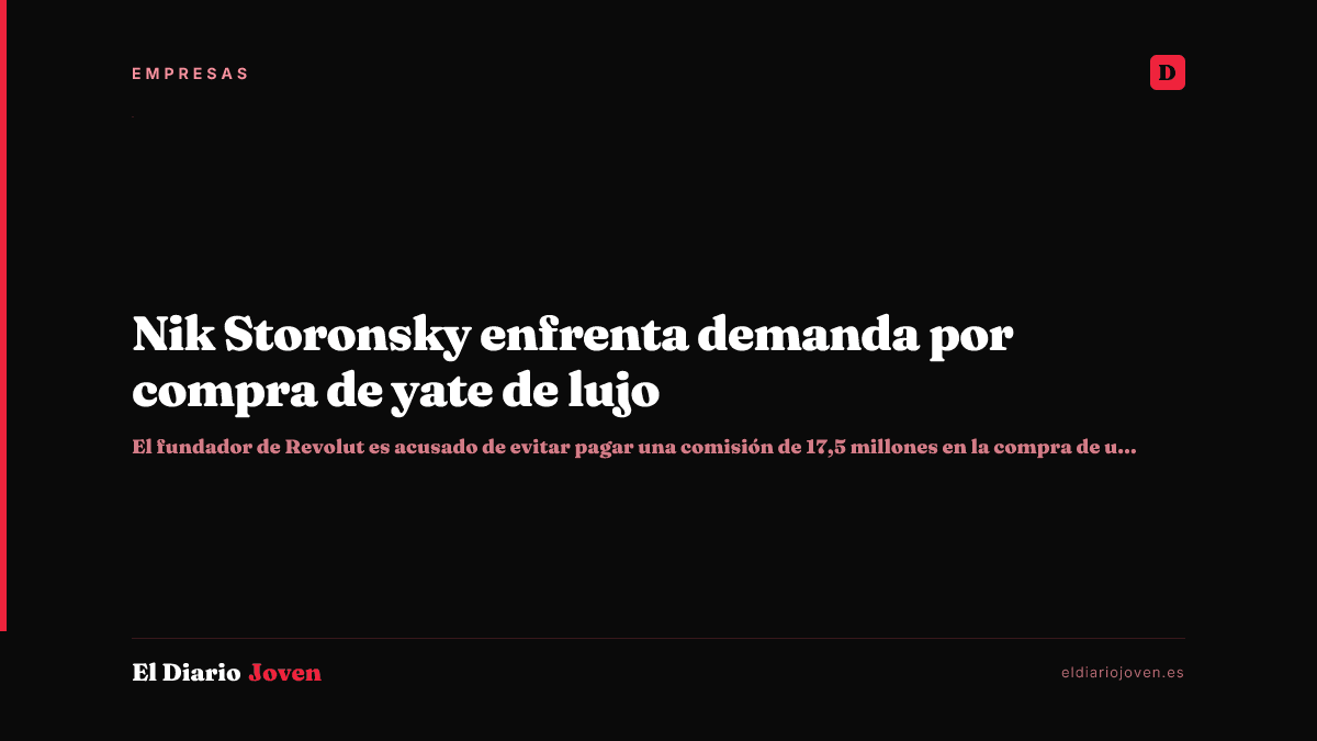 Nik Storonsky enfrenta demanda por compra de yate de lujo