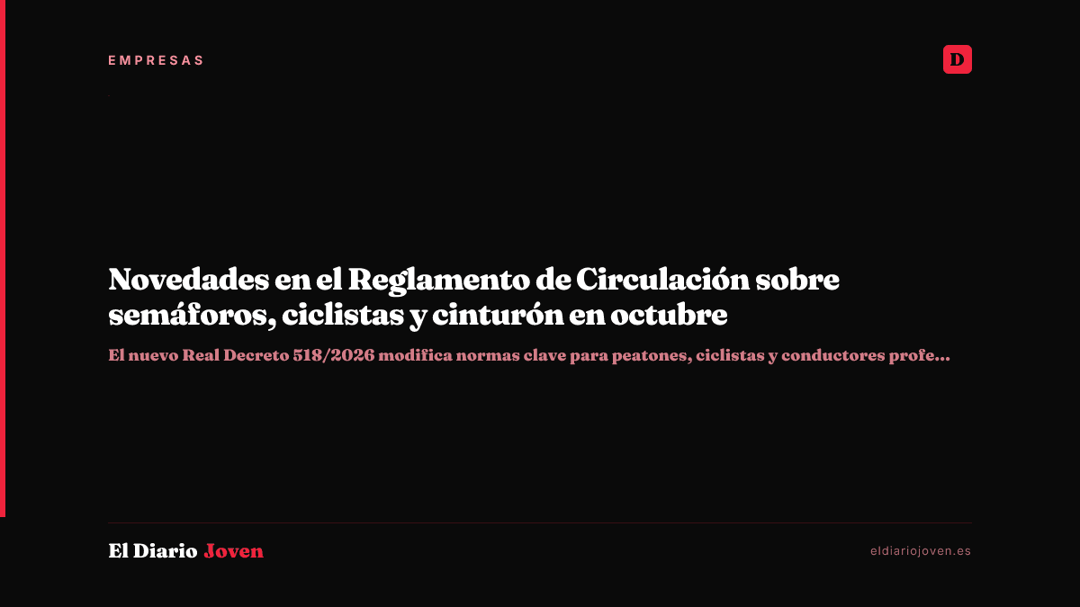 Novedades en el Reglamento de Circulación sobre semáforos, ciclistas y cinturón en octubre