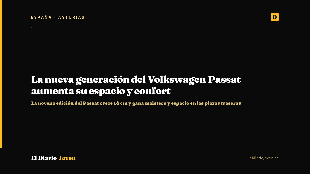 La nueva generación del Volkswagen Passat aumenta su espacio y confort