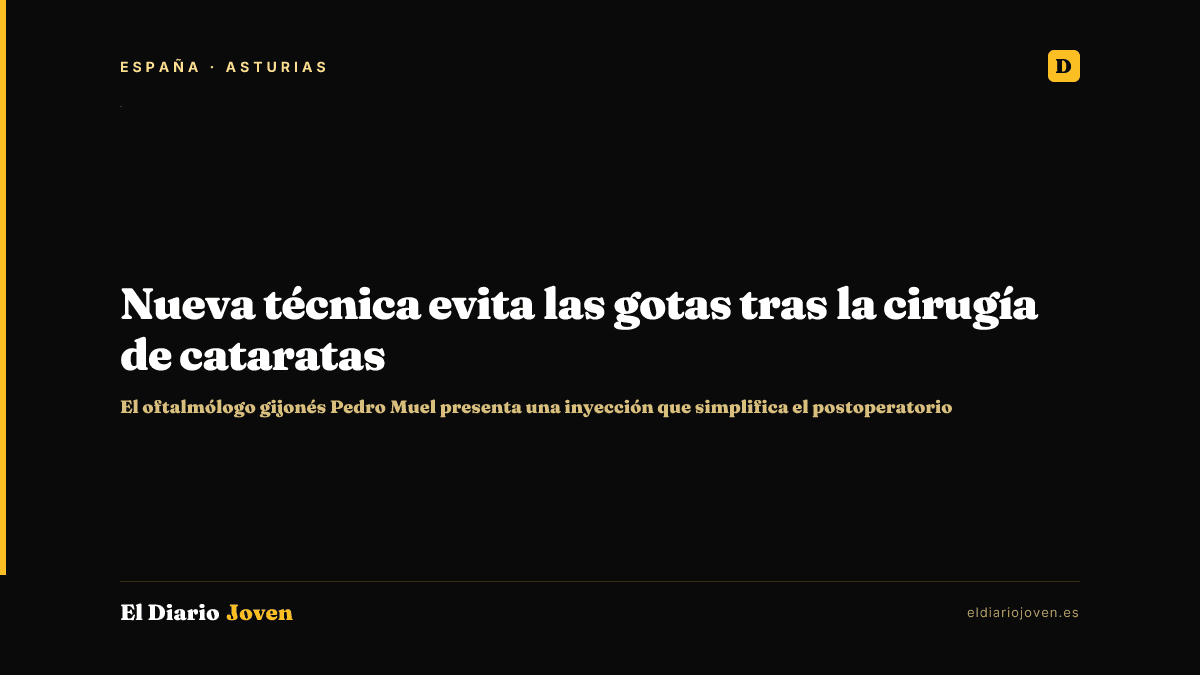 Nueva técnica evita las gotas tras la cirugía de cataratas