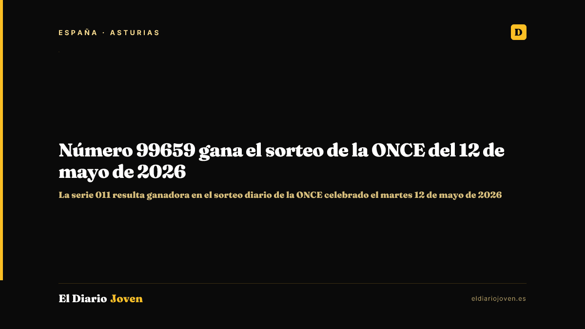 Número 99659 gana el sorteo de la ONCE del 12 de mayo de 2026