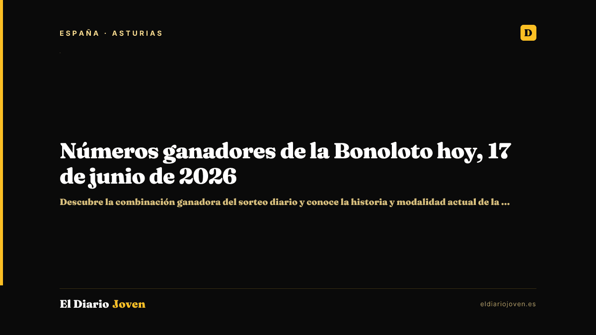 Números ganadores de la Bonoloto hoy, 17 de junio de 2026