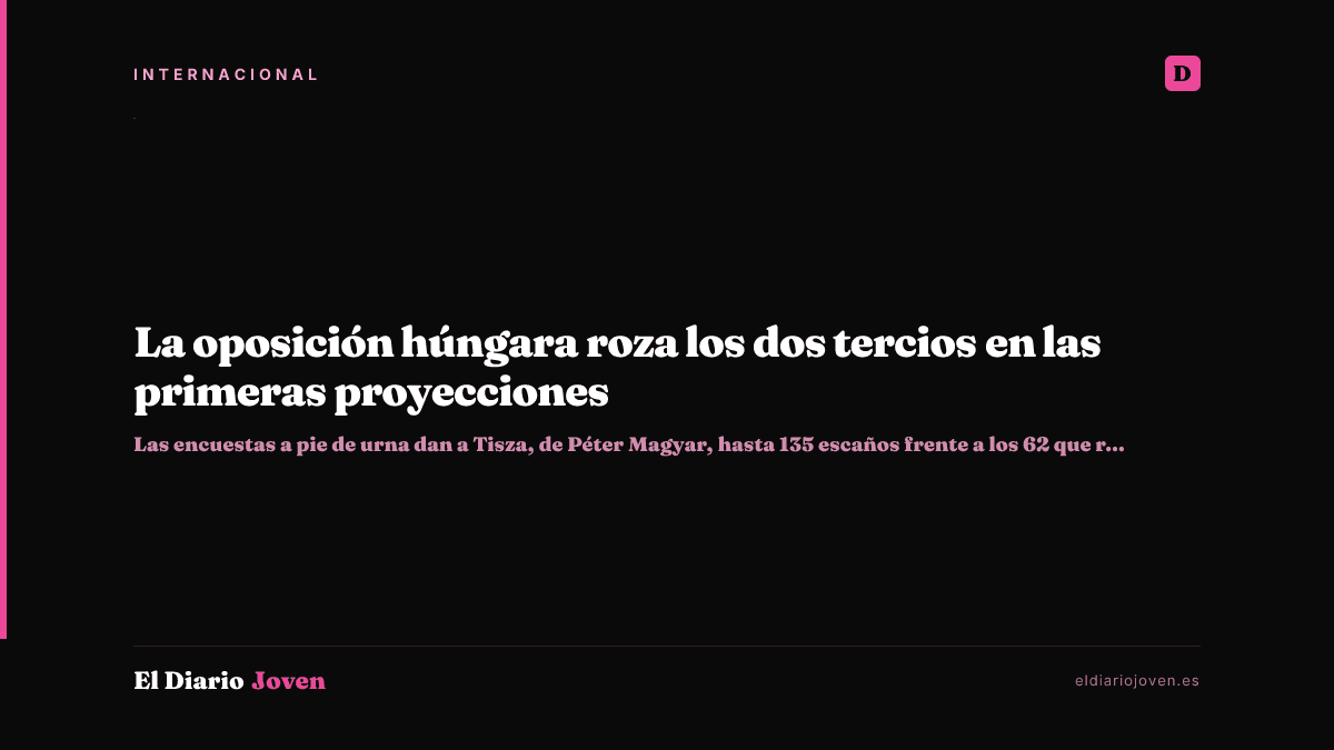 La oposición húngara roza los dos tercios en las primeras proyecciones