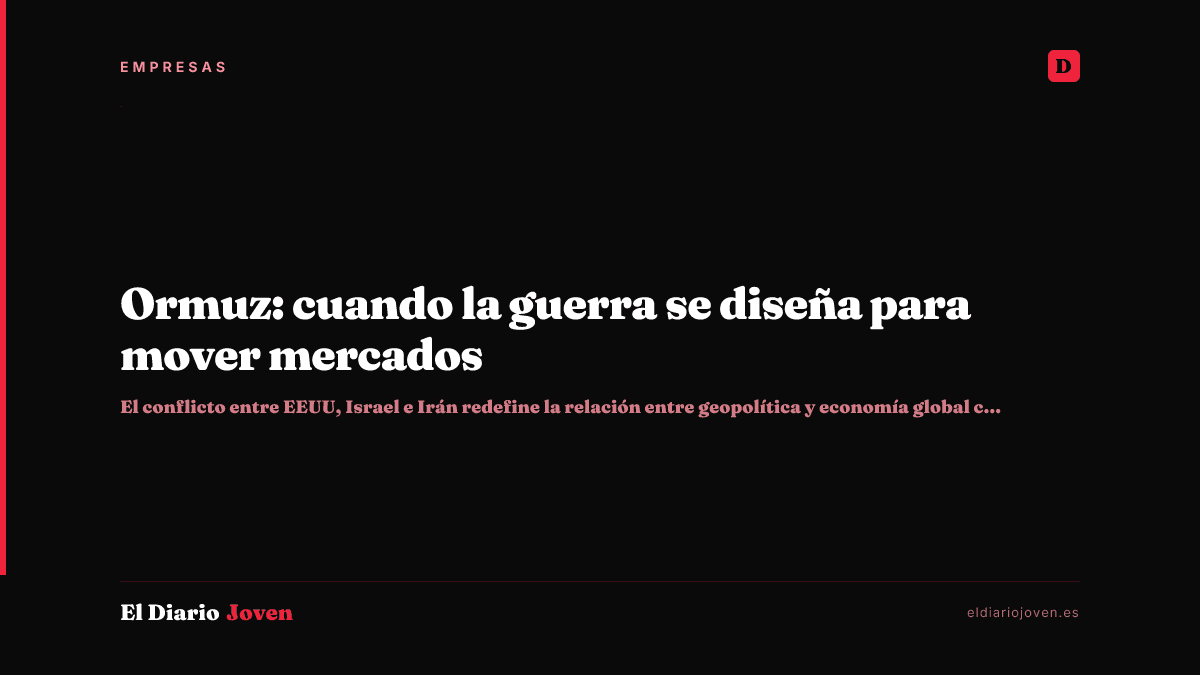 Ormuz: cuando la guerra se diseña para mover mercados