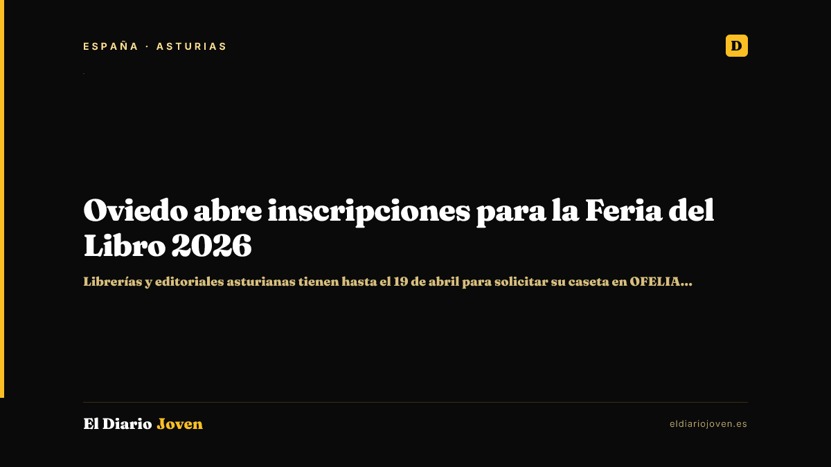 Oviedo abre inscripciones para la Feria del Libro 2026