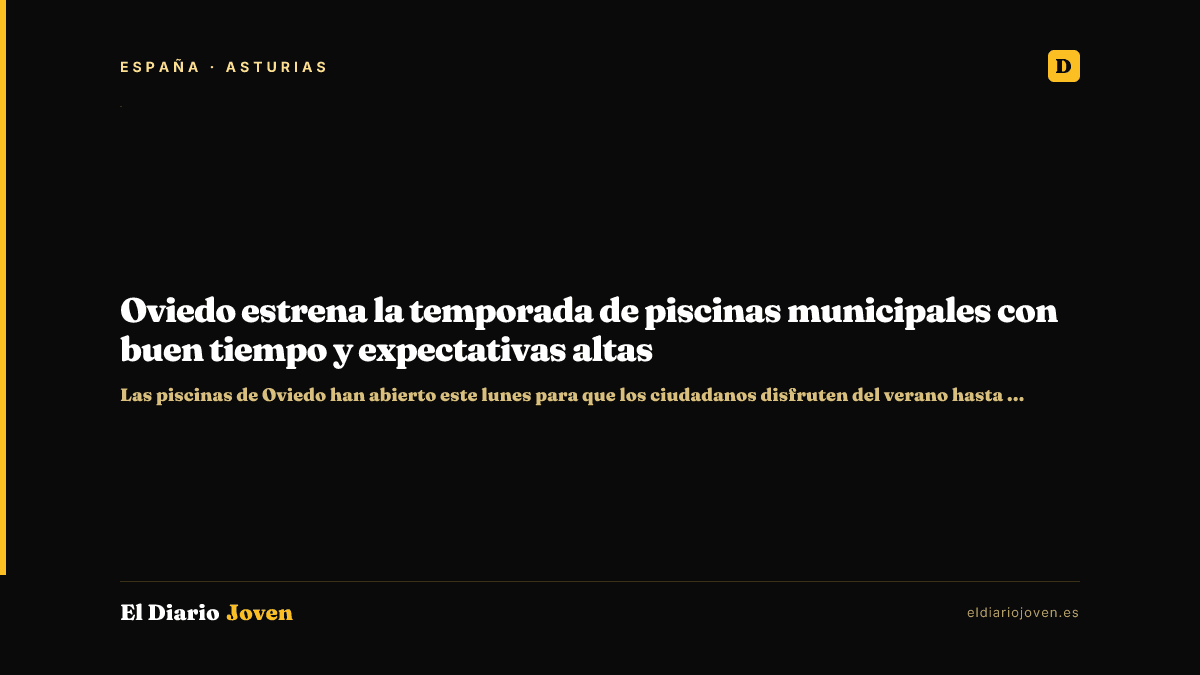 Oviedo estrena la temporada de piscinas municipales con buen tiempo y expectativas altas