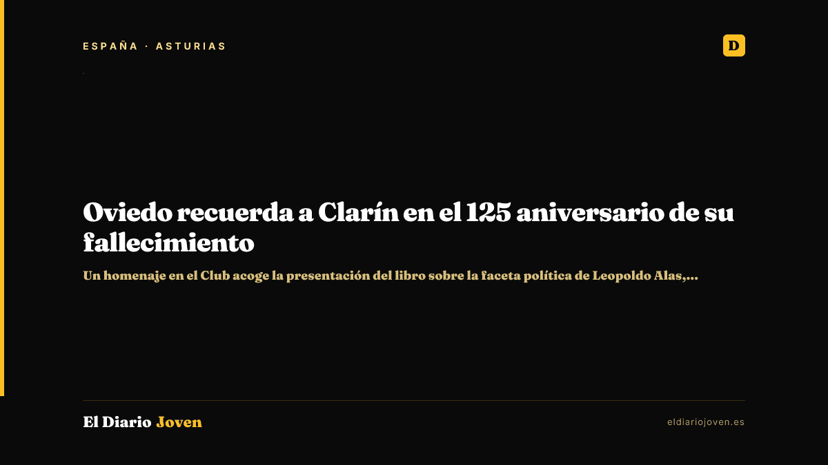 Oviedo recuerda a Clarín en el 125 aniversario de su fallecimiento