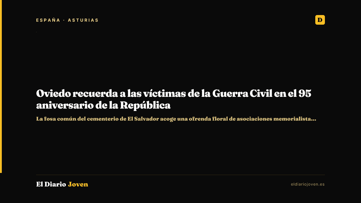 Oviedo recuerda a las víctimas de la Guerra Civil en el 95 aniversario de la República