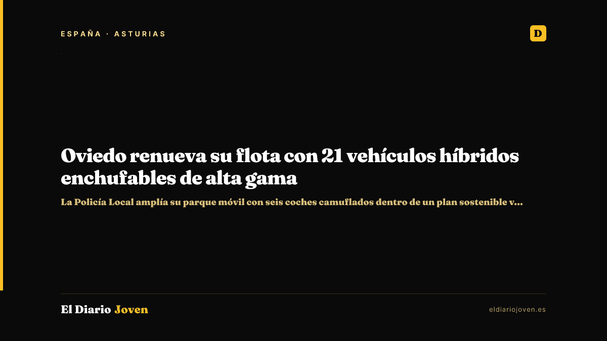 Oviedo renueva su flota con 21 vehículos híbridos enchufables de alta gama