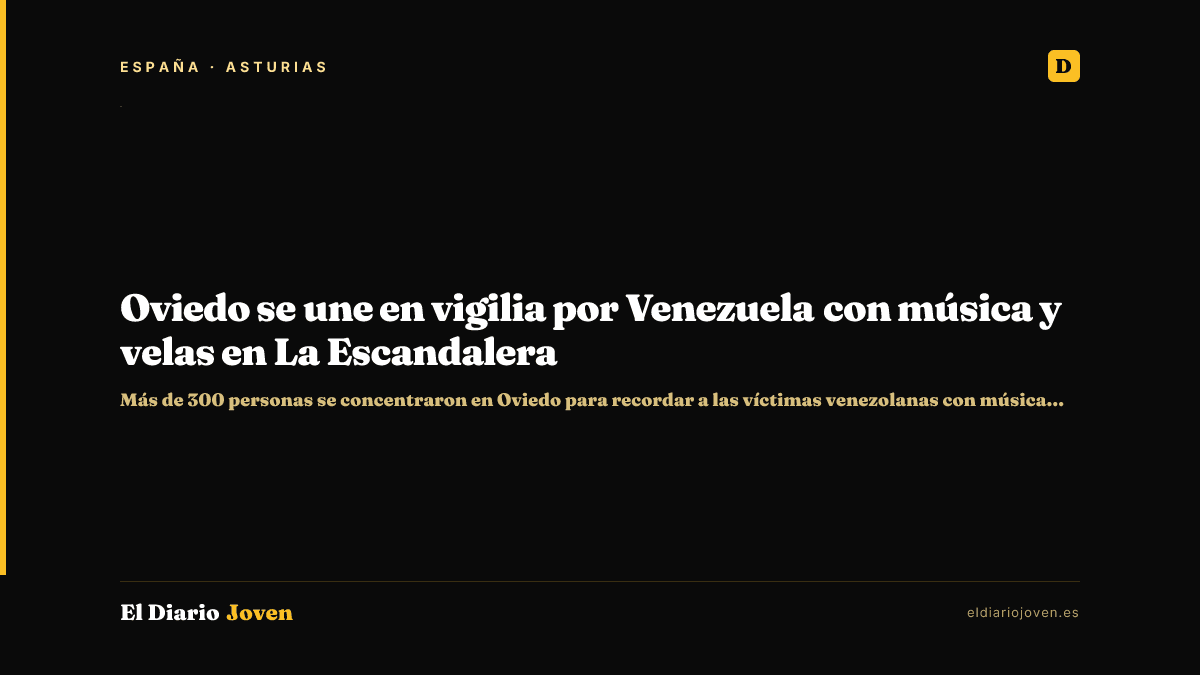 Oviedo se une en vigilia por Venezuela con música y velas en La Escandalera