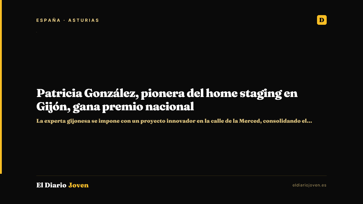 Patricia González, pionera del home staging en Gijón, gana premio nacional