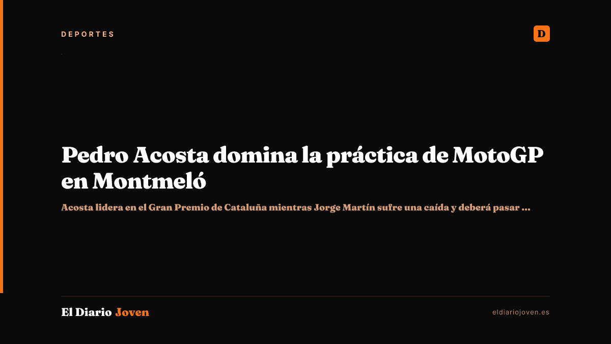 Pedro Acosta domina la práctica de MotoGP en Montmeló