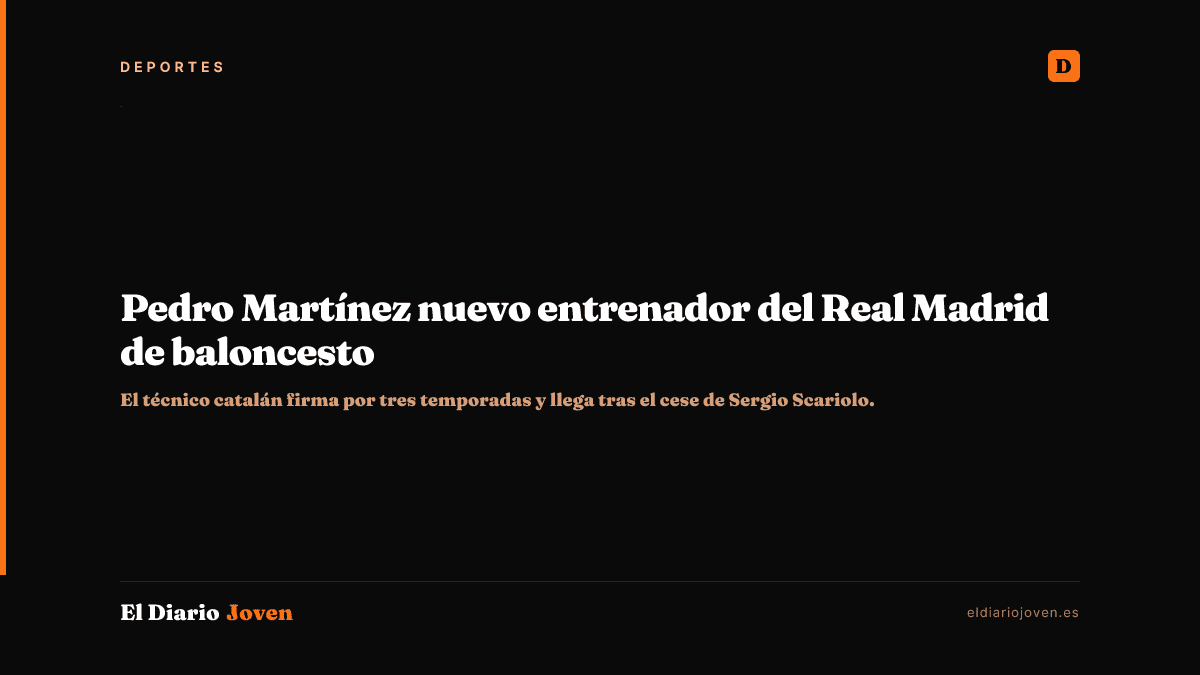 Pedro Martínez nuevo entrenador del Real Madrid de baloncesto