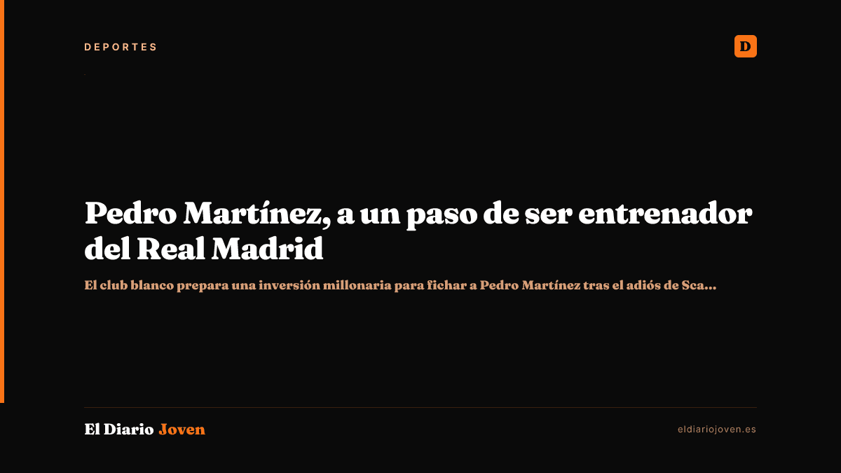Pedro Martínez, a un paso de ser entrenador del Real Madrid