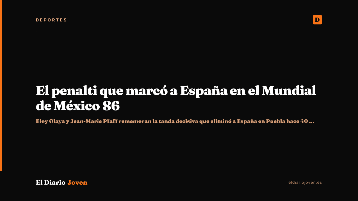 El penalti que marcó a España en el Mundial de México 86