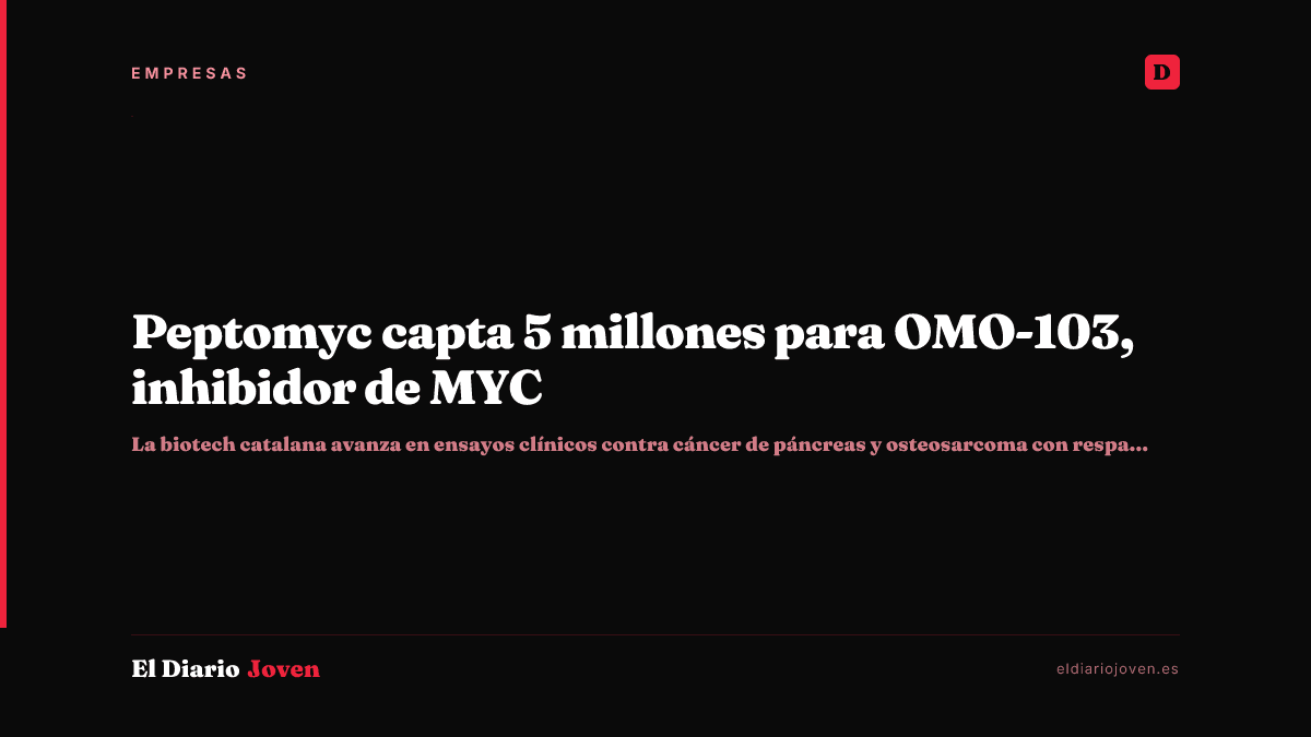 Peptomyc capta 5 millones para OMO-103, inhibidor de MYC
