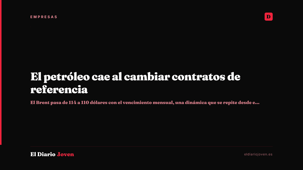 El petróleo cae al cambiar contratos de referencia
