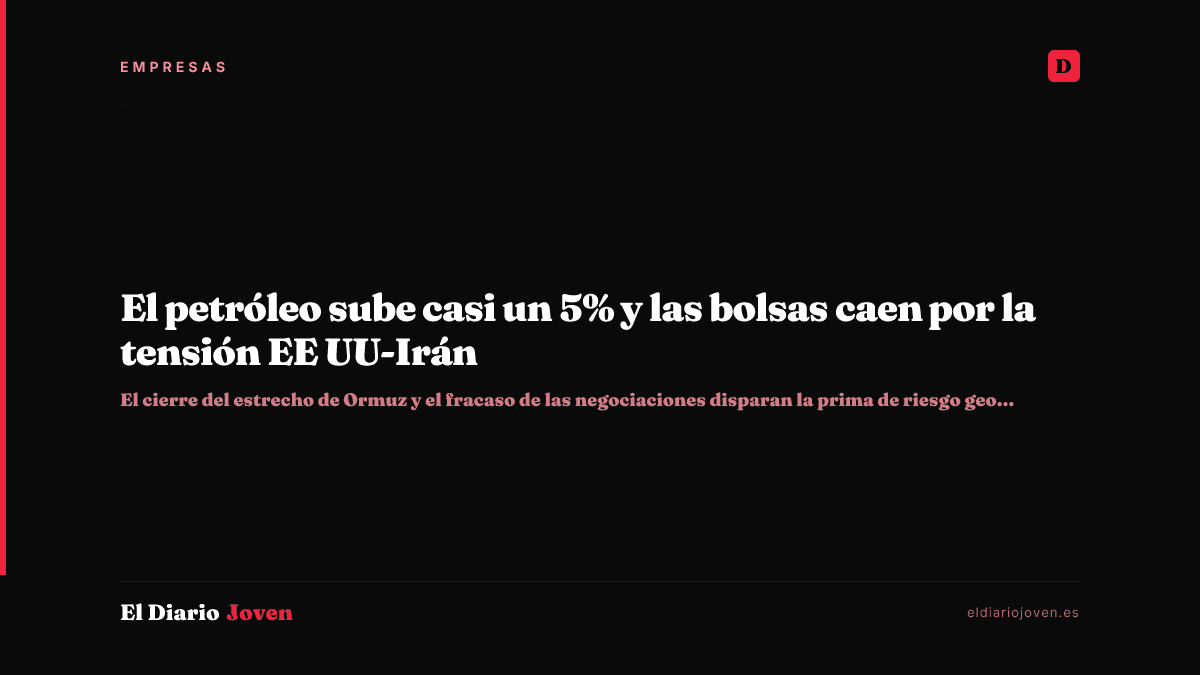 El petróleo sube casi un 5% y las bolsas caen por la tensión EE UU-Irán