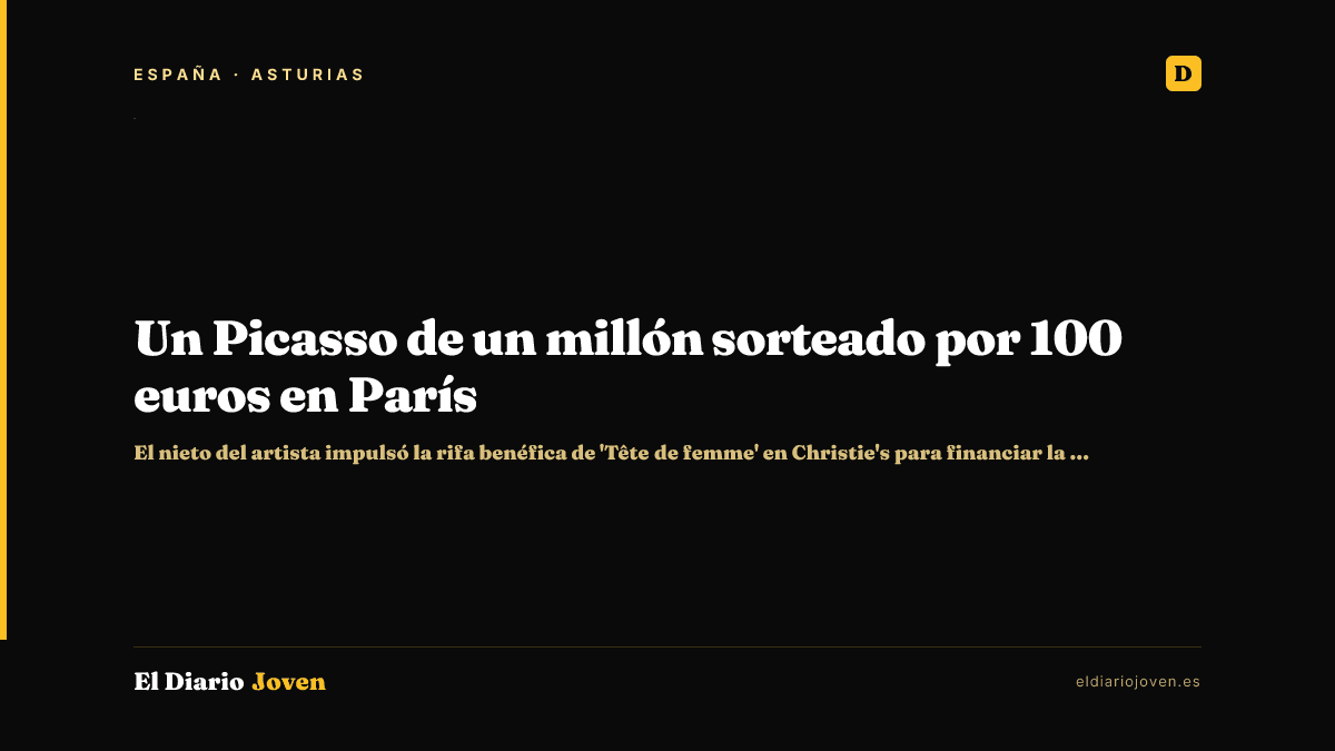 Un Picasso de un millón sorteado por 100 euros en París