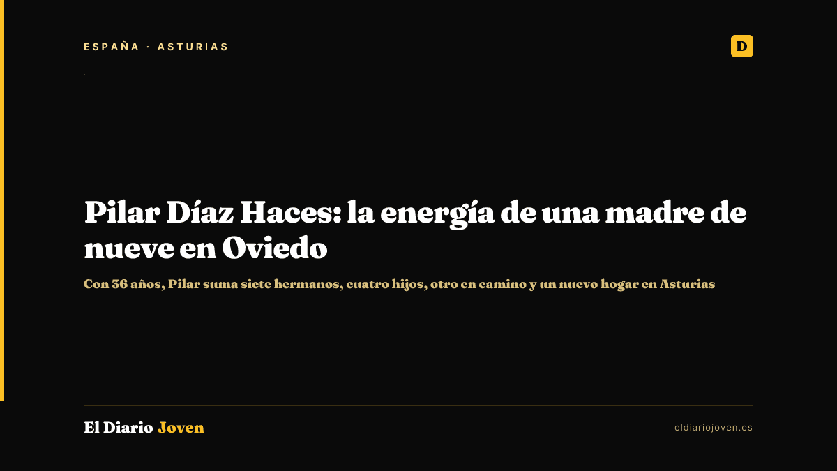 Pilar Díaz Haces: la energía de una madre de nueve en Oviedo