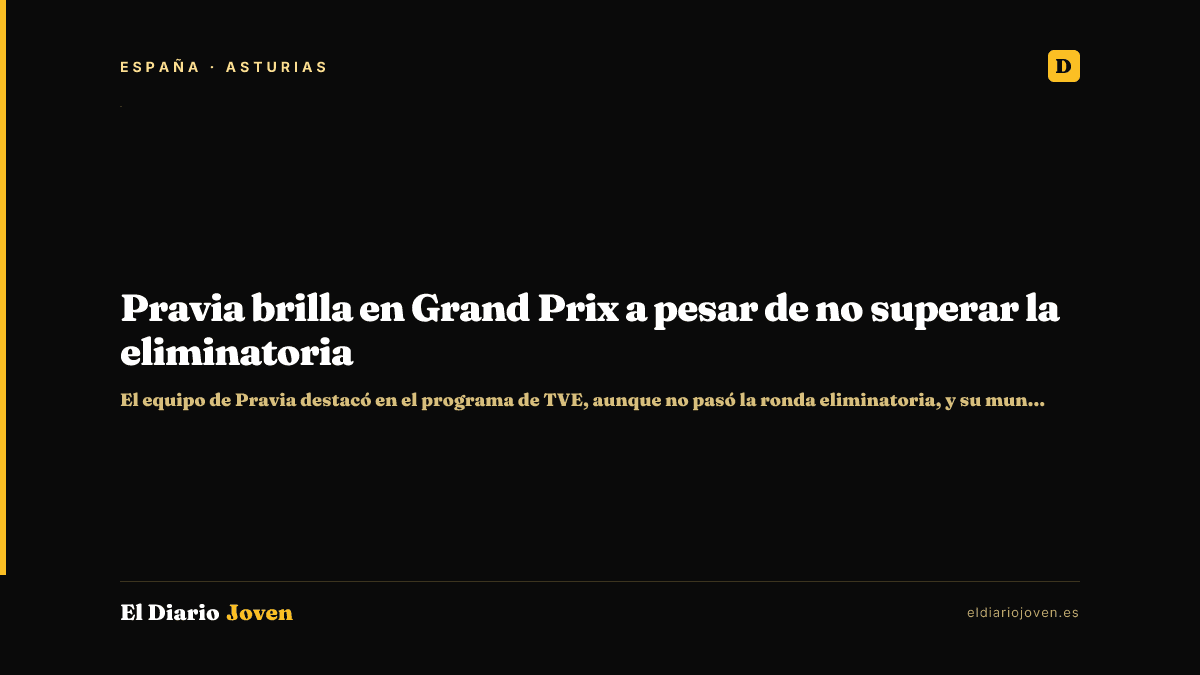 Pravia brilla en Grand Prix a pesar de no superar la eliminatoria