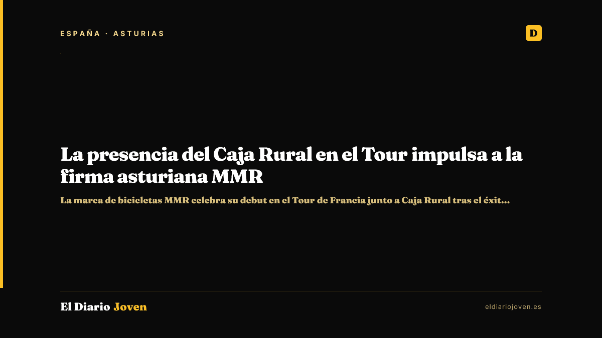 La presencia del Caja Rural en el Tour impulsa a la firma asturiana MMR