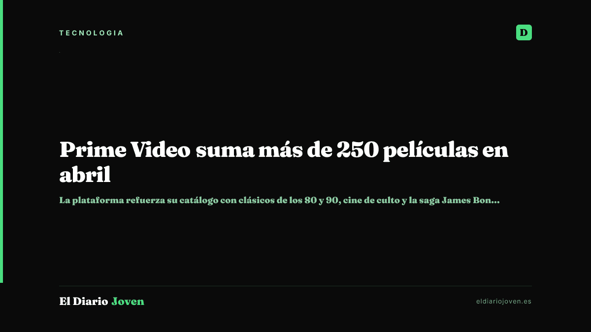 Prime Video suma más de 250 películas en abril