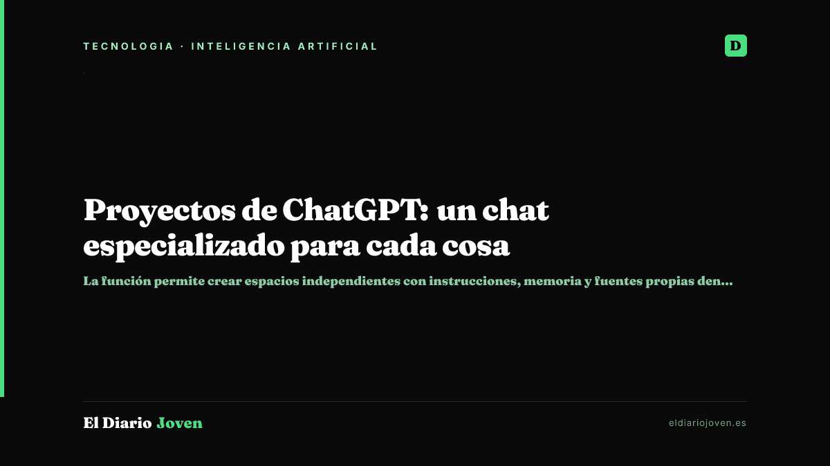 Proyectos de ChatGPT: un chat especializado para cada cosa