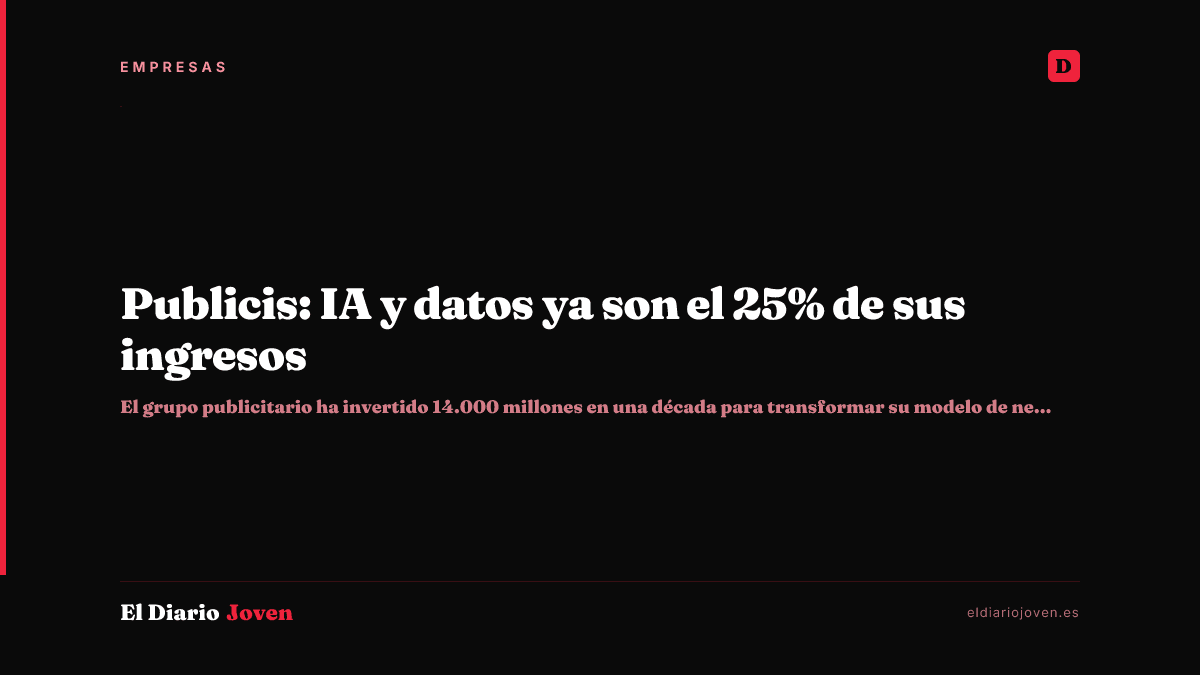 Publicis: IA y datos ya son el 25% de sus ingresos
