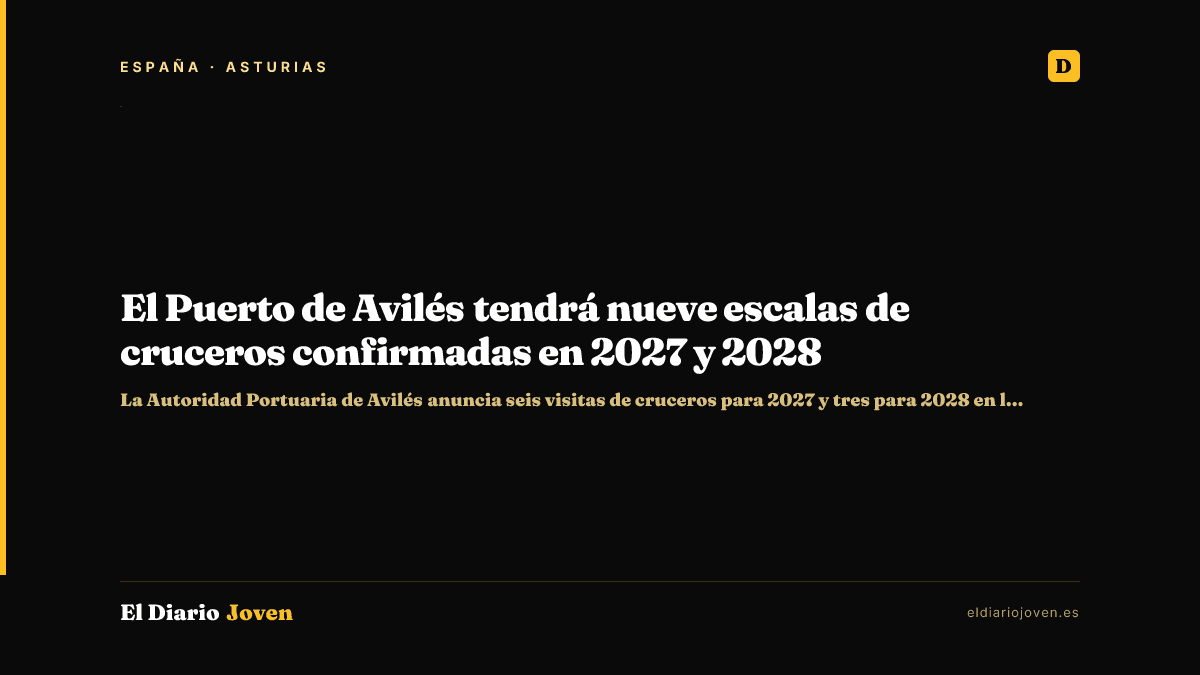 El Puerto de Avilés tendrá nueve escalas de cruceros confirmadas en 2027 y 2028