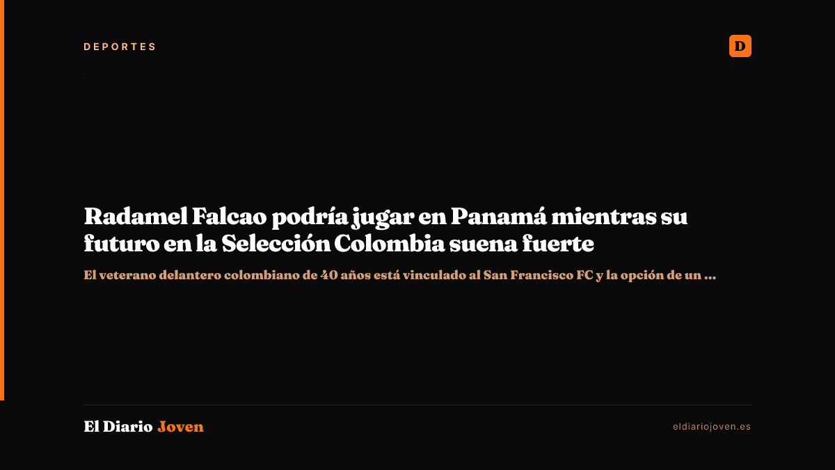 Radamel Falcao podría jugar en Panamá mientras su futuro en la Selección Colombia suena fuerte