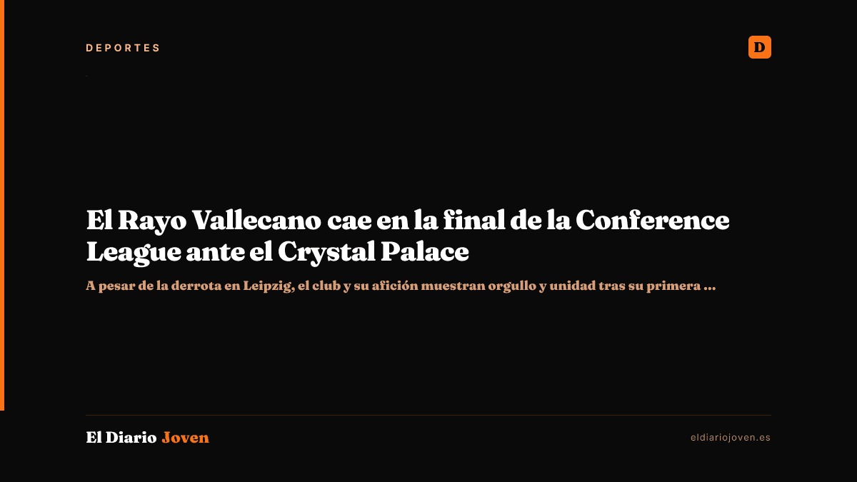 El Rayo Vallecano cae en la final de la Conference League ante el Crystal Palace