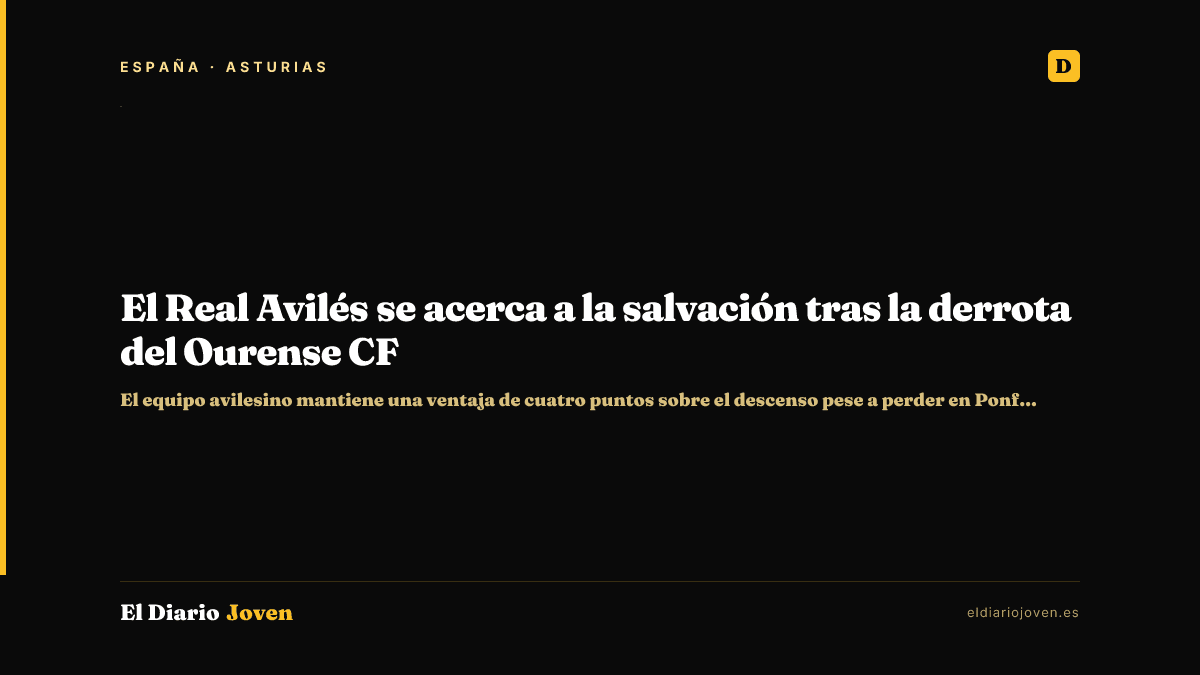 El Real Avilés se acerca a la salvación tras la derrota del Ourense CF