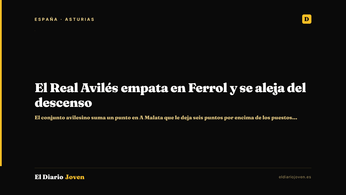 El Real Avilés empata en Ferrol y se aleja del descenso