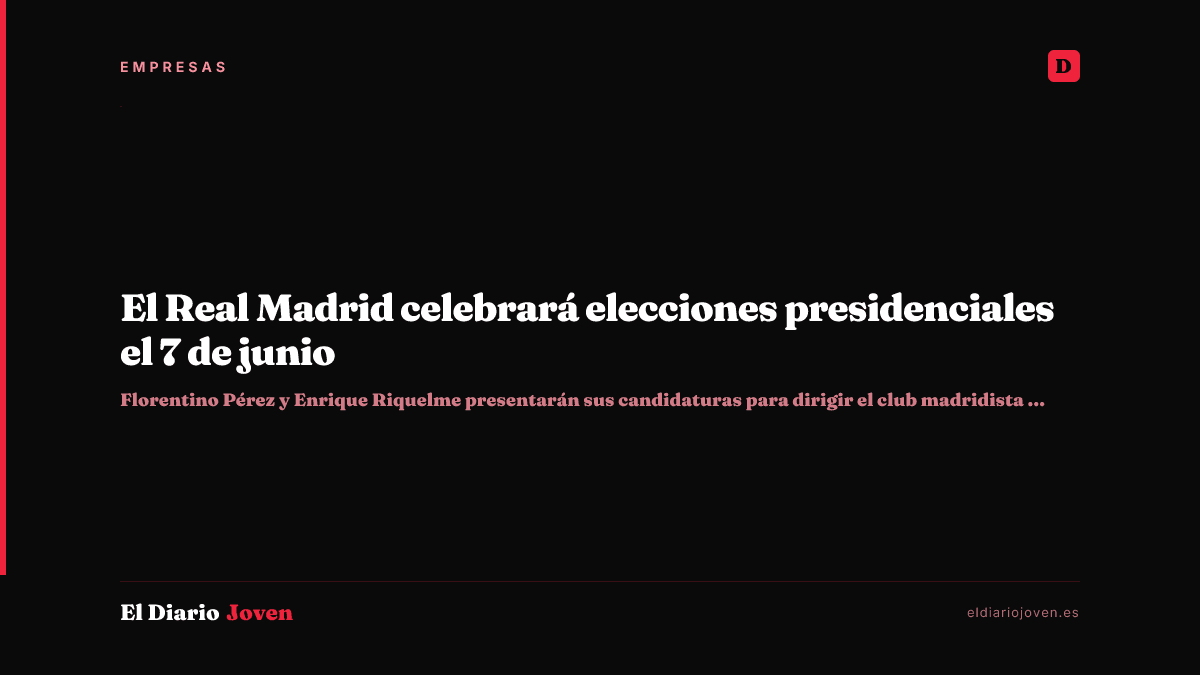 El Real Madrid celebrará elecciones presidenciales el 7 de junio
