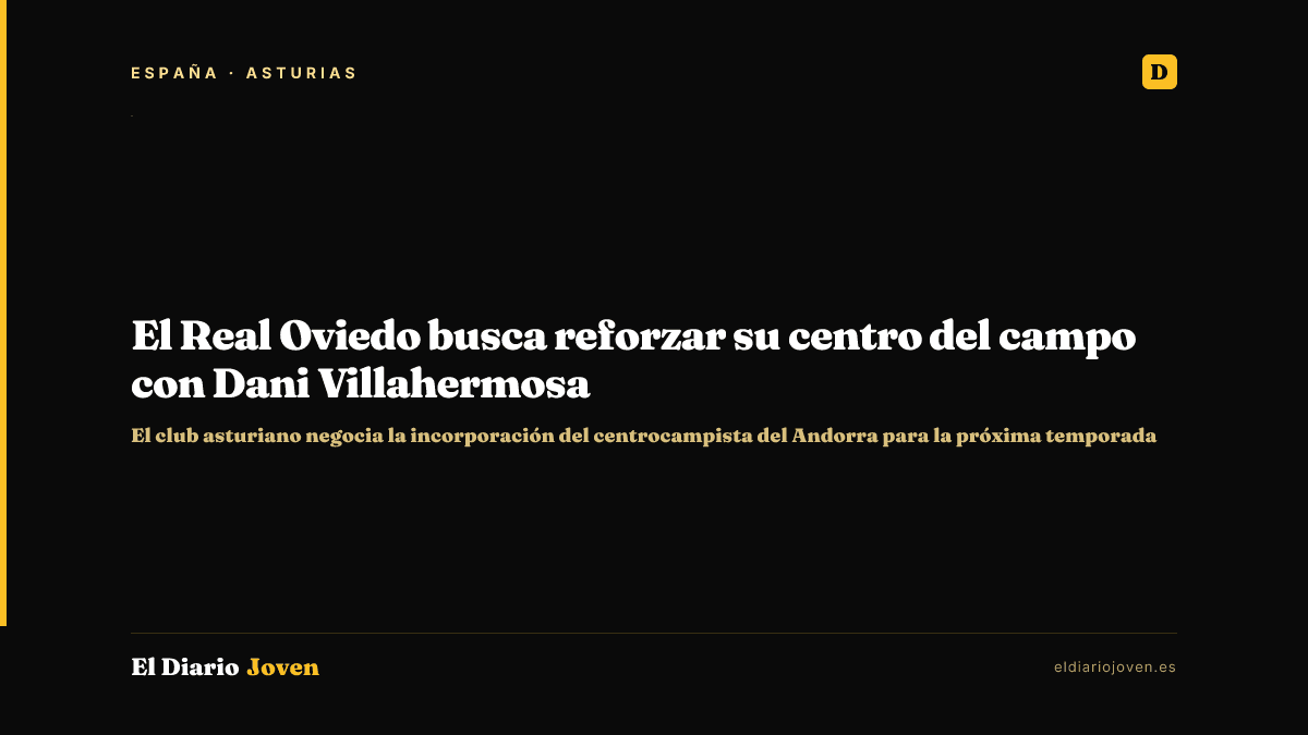 El Real Oviedo busca reforzar su centro del campo con Dani Villahermosa