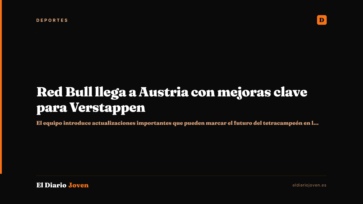 Red Bull llega a Austria con mejoras clave para Verstappen