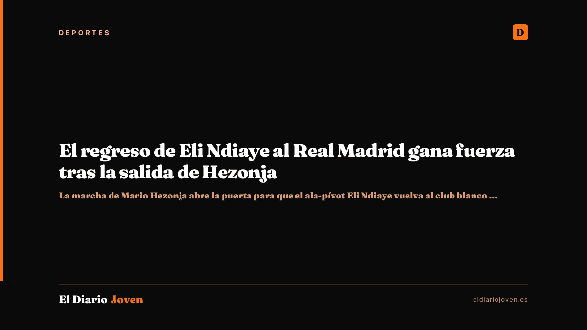 El regreso de Eli Ndiaye al Real Madrid gana fuerza tras la salida de Hezonja