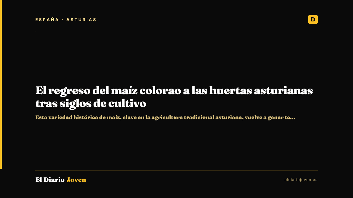 El regreso del maíz colorao a las huertas asturianas tras siglos de cultivo