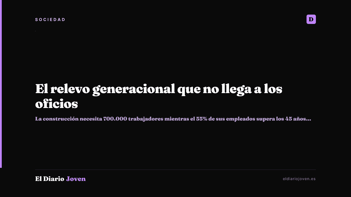 El relevo generacional que no llega a los oficios