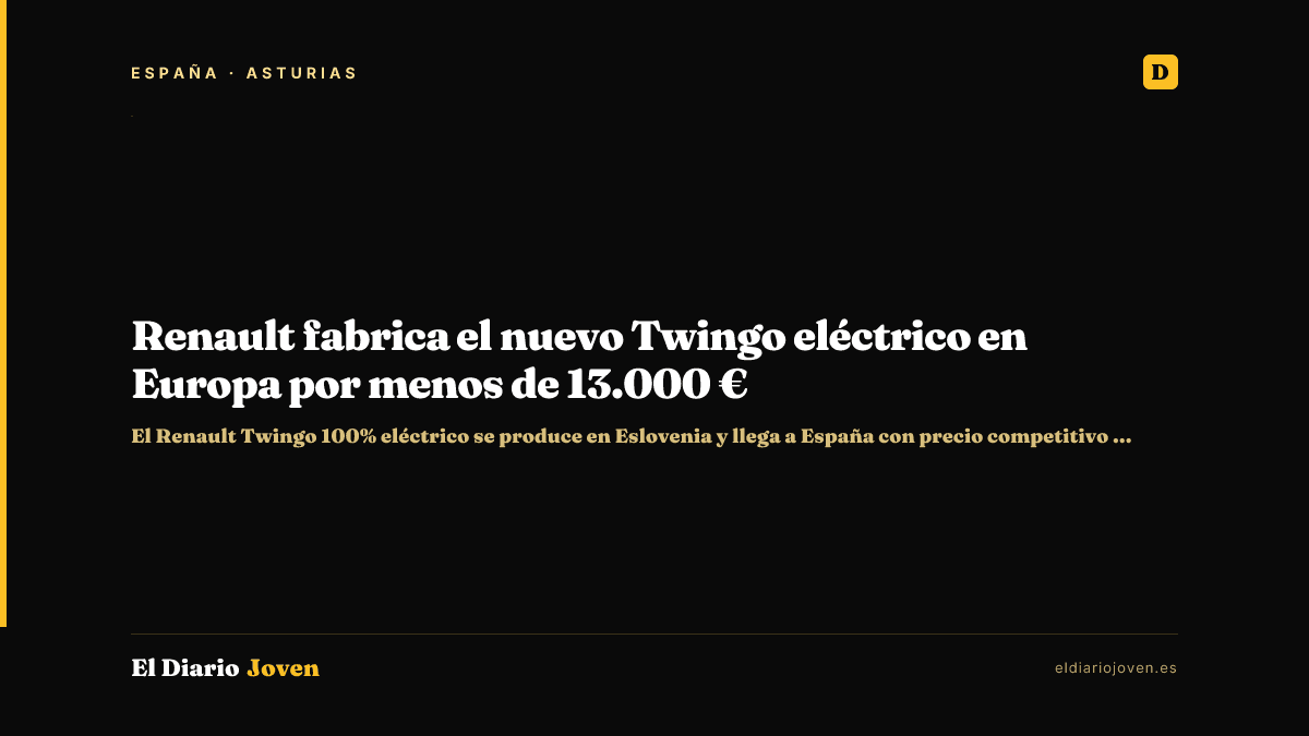 Renault fabrica el nuevo Twingo eléctrico en Europa por menos de 13.000 €