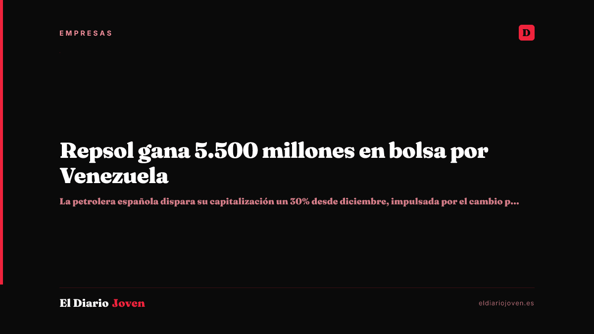 Repsol gana 5.500 millones en bolsa por Venezuela