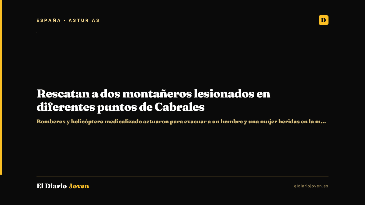 Rescatan a dos montañeros lesionados en diferentes puntos de Cabrales
