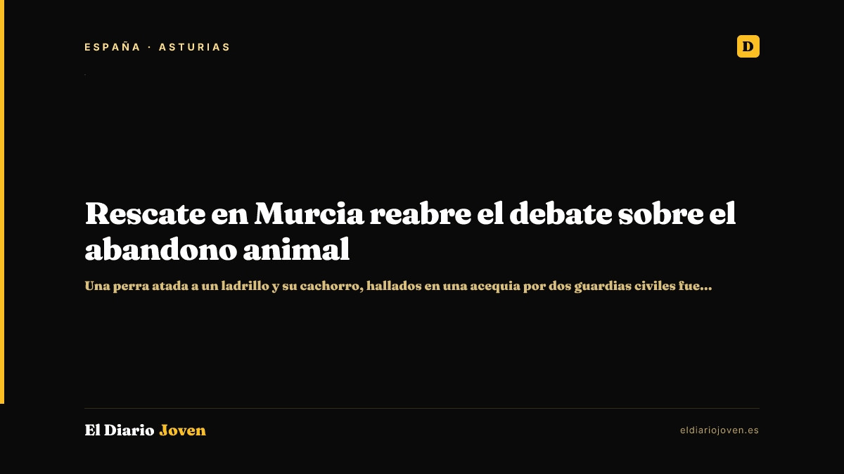 Rescate en Murcia reabre el debate sobre el abandono animal