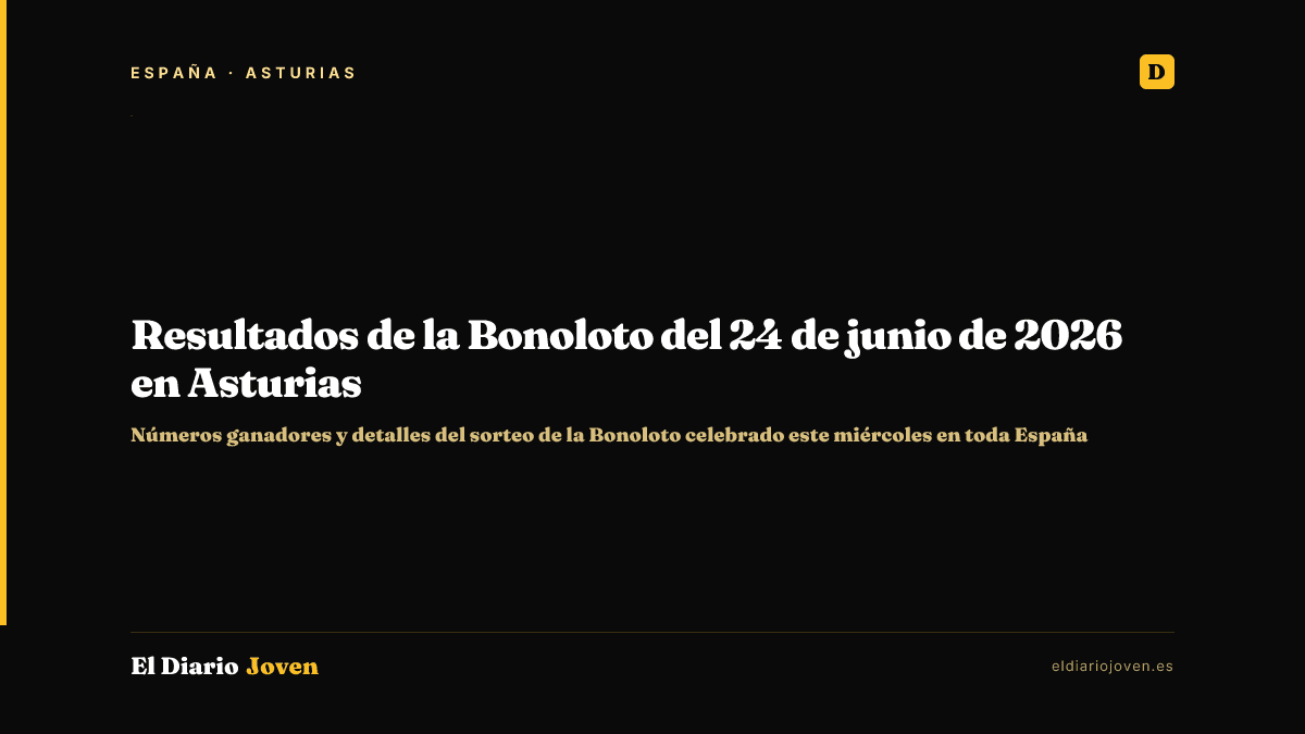 Resultados de la Bonoloto del 24 de junio de 2026 en Asturias