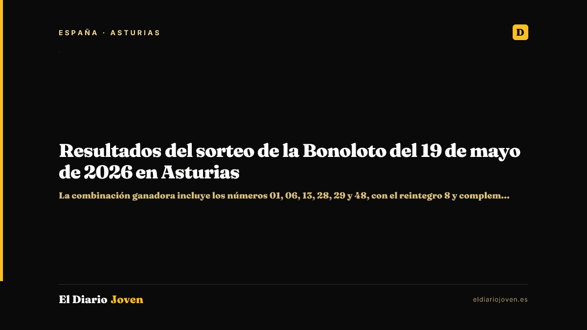 Resultados del sorteo de la Bonoloto del 19 de mayo de 2026 en Asturias